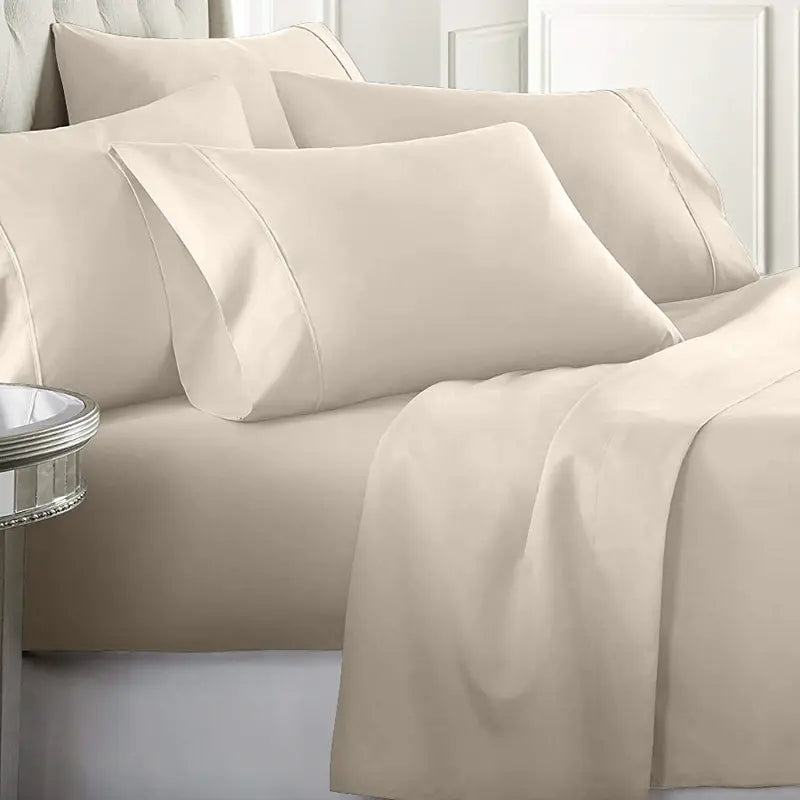 Ultra-Soft 1800 Series Deep Pocket Bed Sheet Set (6-Piece)