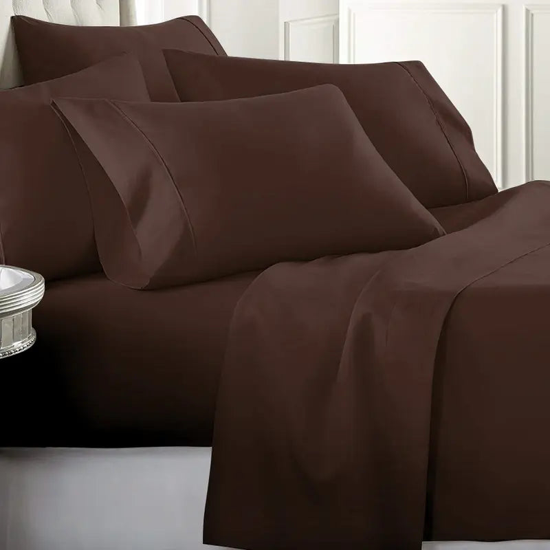 Ultra-Soft 1800 Series Deep Pocket Bed Sheet Set (6-Piece)