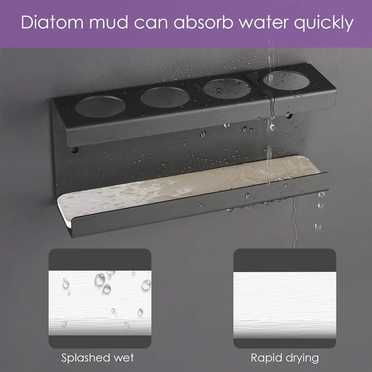 Aluminum wall-mounted toothbrush holder electric brush hanger