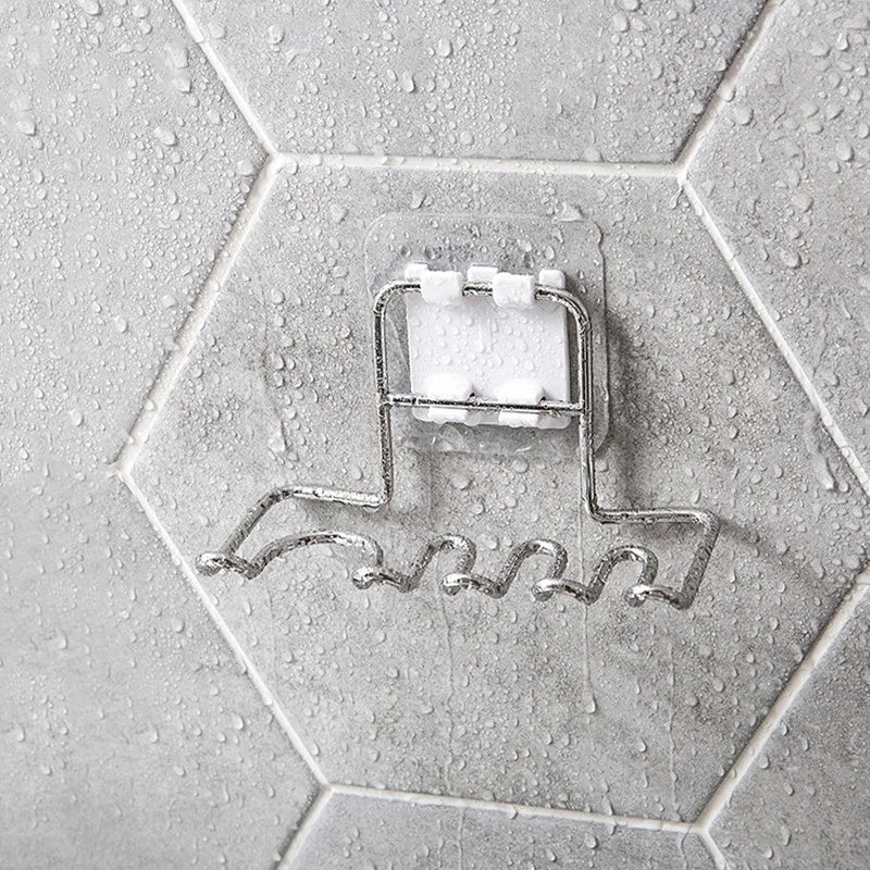 Stainless steel wall-mounted toothbrush holder