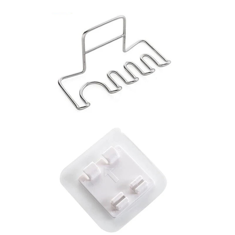 Stainless steel wall-mounted toothbrush holder