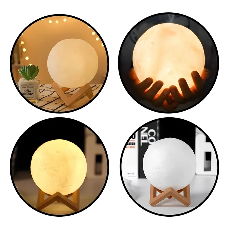 Wireless 3D Moon Lamp Night Light Perfect Gift for All Occasions