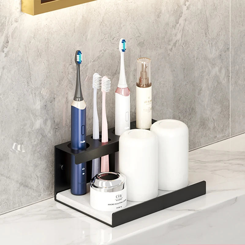 Wall-mounted toothbrush holder for electric toothbrushes
