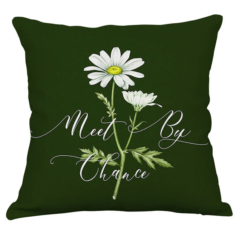 Linlamlim green cushion cover decorative pillowcase