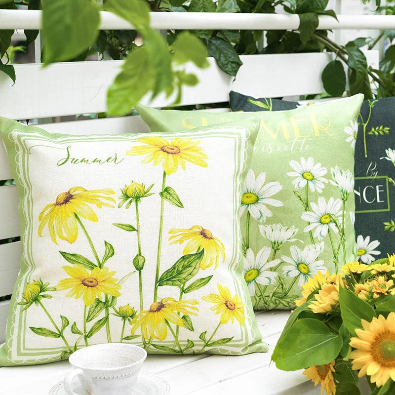 Linlamlim green cushion cover decorative pillowcase