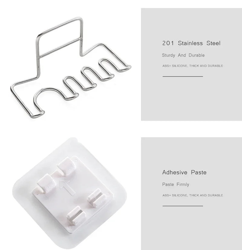 Wall-mounted toothbrush holder stainless steel