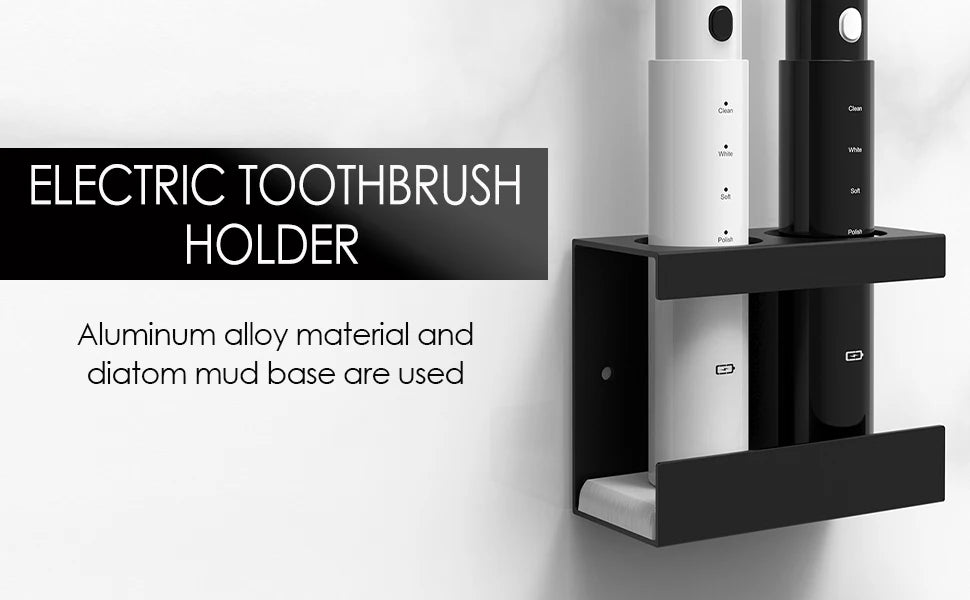 Aluminum wall-mounted toothbrush holder electric brush hanger
