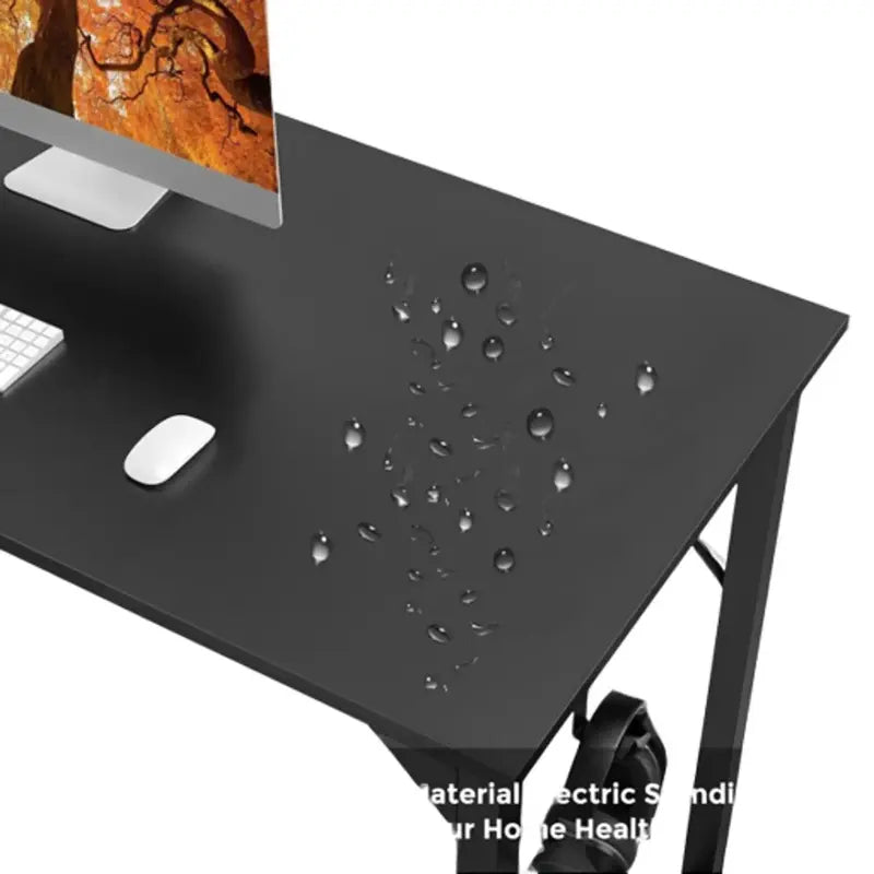 32 Inch Office Small Computer Desk Modern Simple Style Writing Study Work Table for Home Bedroom - Black