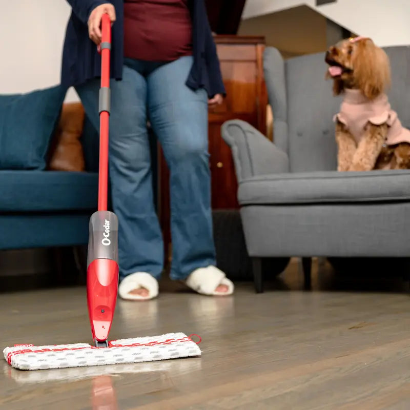 O-Cedar Promist MAX Spray Mop with 2 Extra Replacement Pads | Quick Cleaning Tool | Machine Washable | Reusable | Absorbent Microfiber Mop Heads | Floor Cleaning