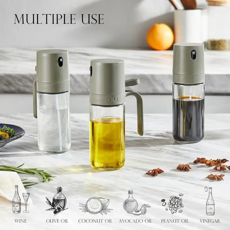 KITEXPERT Olive Oil Sprayer for Cooking - Versatile Olive Oil Spray Bottle for Cooking - 250Ml/8.3Oz Oil Spritzer for Air Fryer, Salad, Grilling, Roasting, Baking Essentials