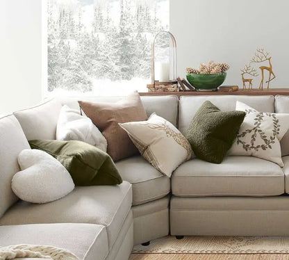 Cozy living room with various plush pillow covers enhancing comfort and style.