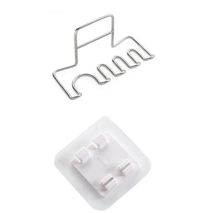Stainless steel wall-mounted toothbrush holder