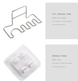 Stainless steel wall-mounted toothbrush holder