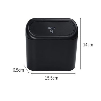 Portable mini trash can hanging in car