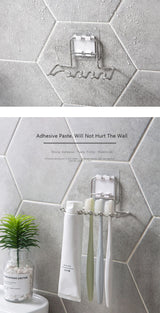 Wall-mounted toothbrush holder stainless steel