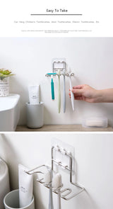 Wall-mounted toothbrush holder stainless steel