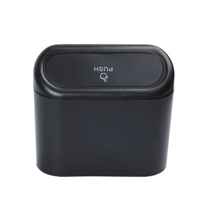 Portable mini trash can hanging in car