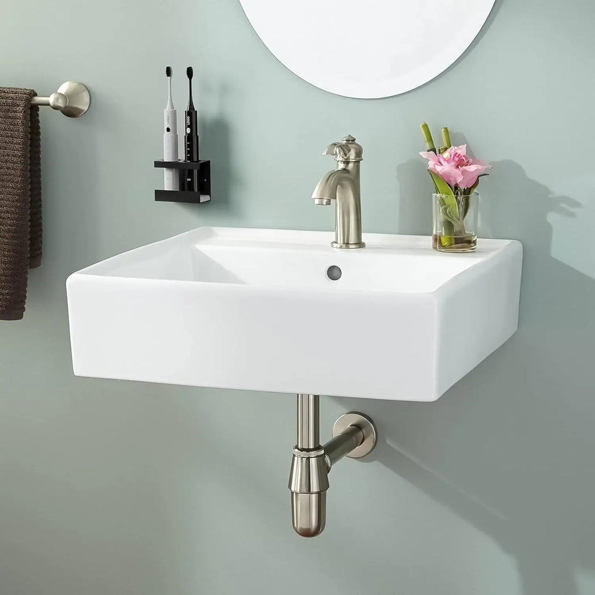 Aluminum wall-mounted toothbrush holder electric brush hanger