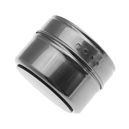 Magnetic spice jar set stainless steel