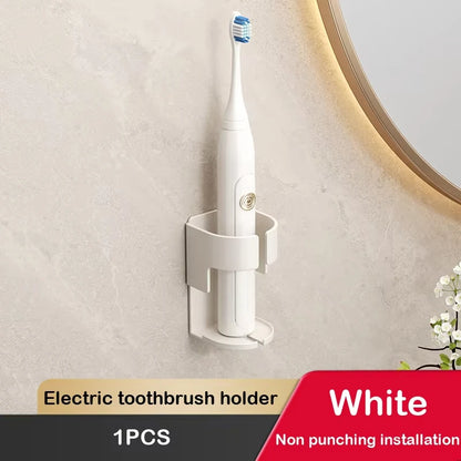 Metal wall-mounted toothbrush holder storage