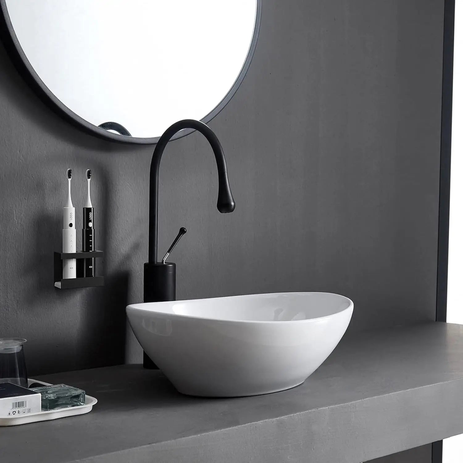 Aluminum wall-mounted toothbrush holder electric brush hanger