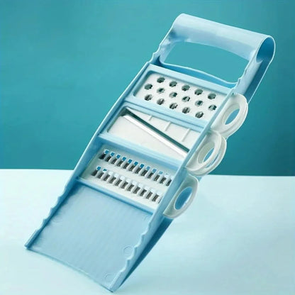 Vegetable chopper slicing vegetables in kitchen