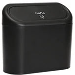 Foldable car trash bin with lid