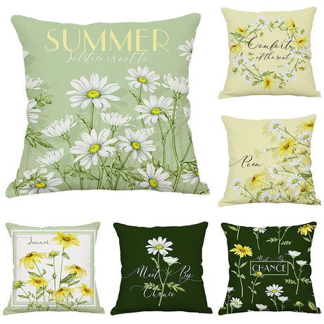 Green cushion cover on living room sofa