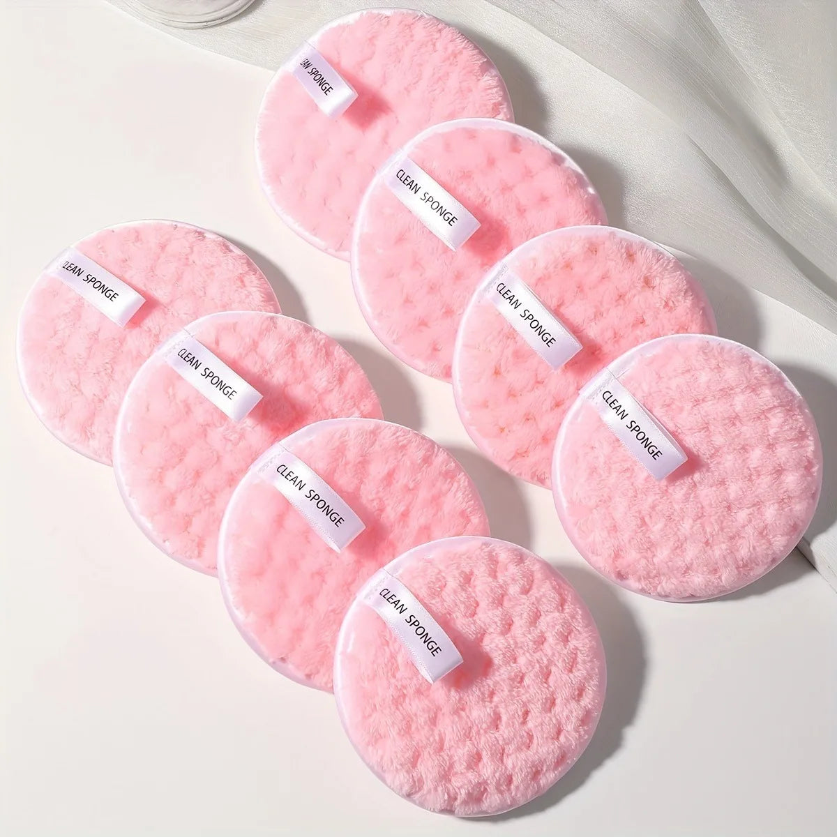 Reusable Face Makeup Remover Cotton Pads Soft Double-Sided Cleansing Rounds