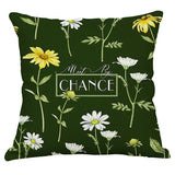 Modern green cushion cover close-up fabric