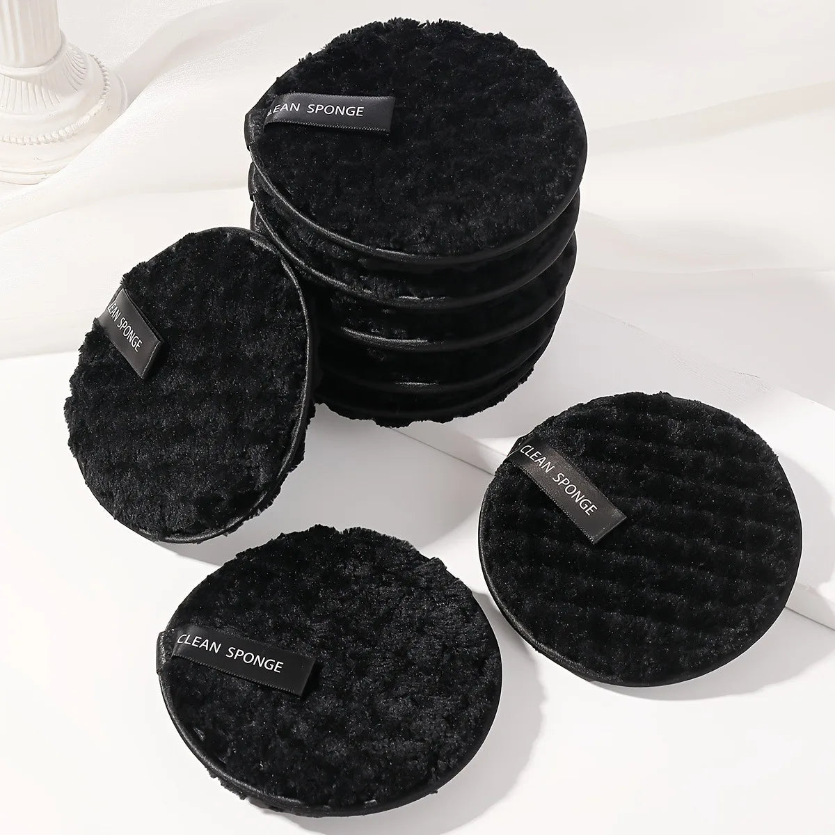 Reusable Face Makeup Remover Cotton Pads Soft Double-Sided Cleansing Rounds