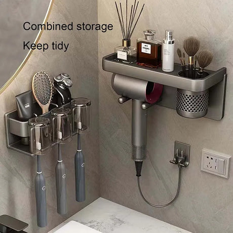 Wall-mounted toothbrush holder with toothpaste dispenser