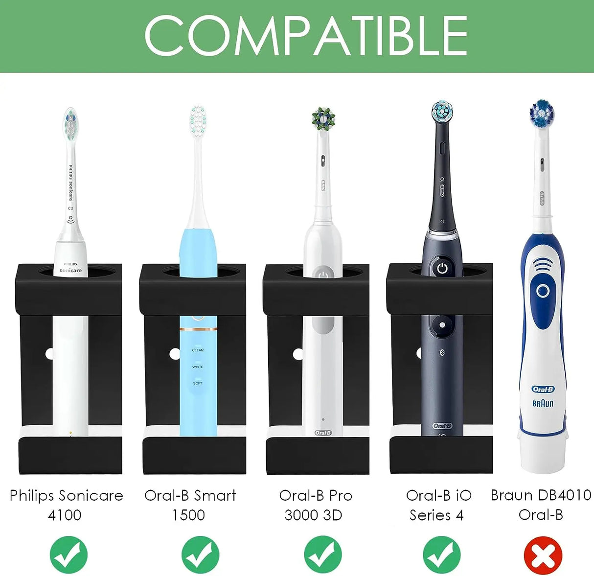 Aluminum wall-mounted toothbrush holder electric brush hanger