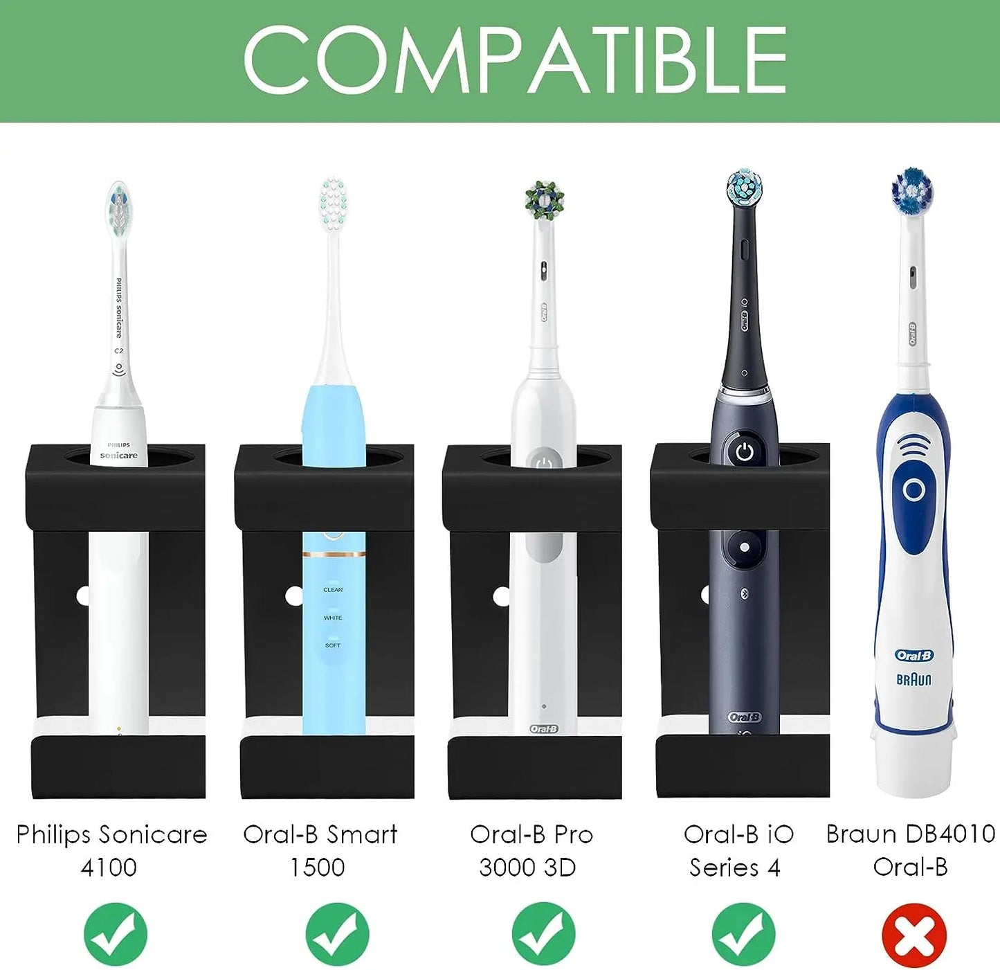 Aluminum wall-mounted toothbrush holder electric brush hanger