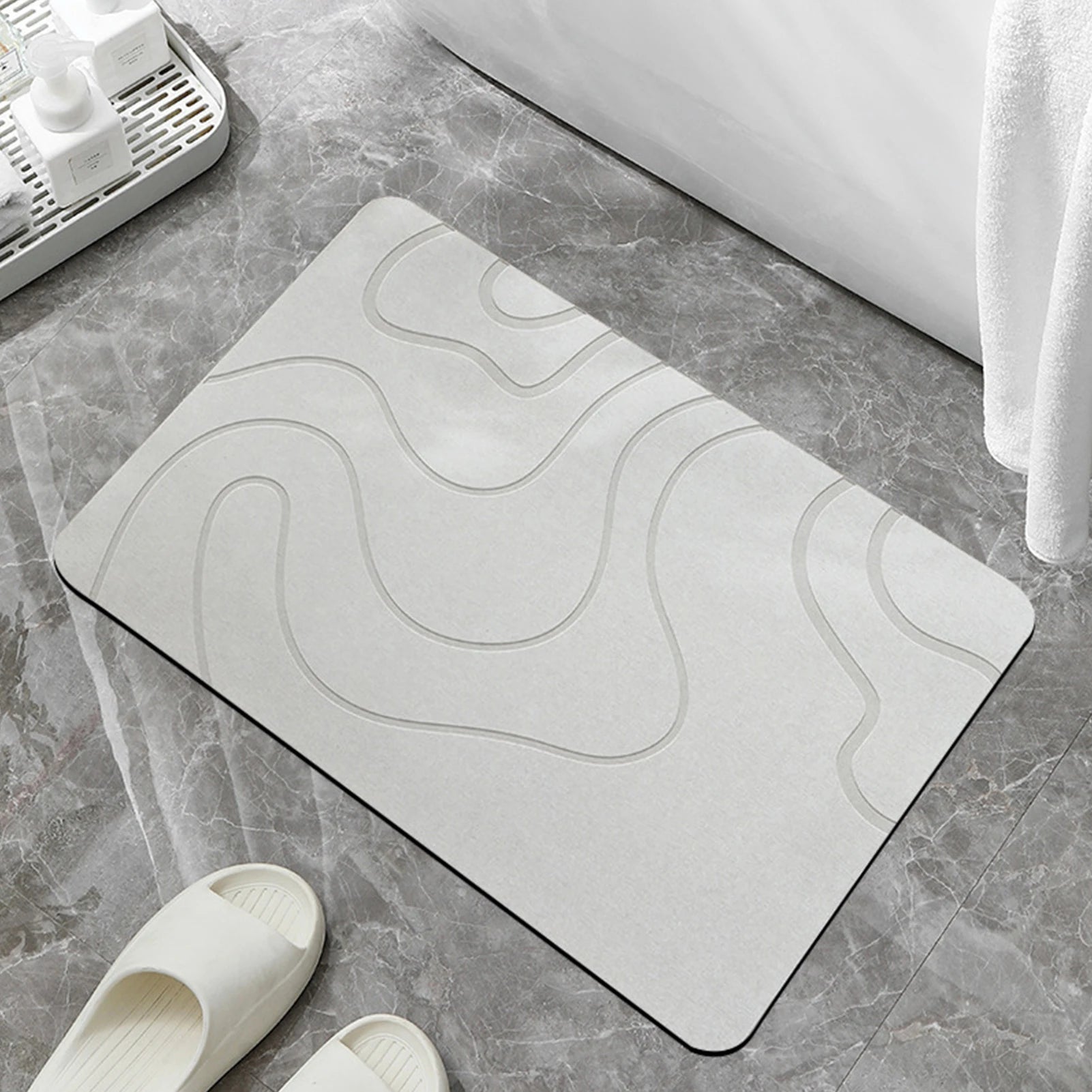 Indoor Diatomite Stone Bath Mat quick-dry water absorbing surface