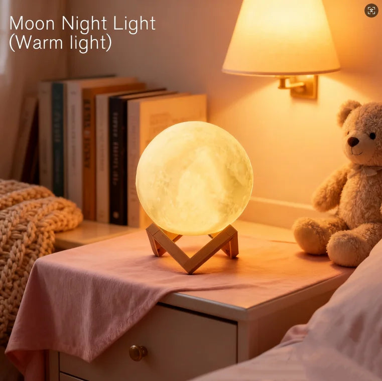 Wireless 3D Moon Lamp Night Light Perfect Gift for All Occasions