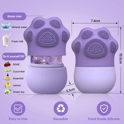 Facial Ice Roller for Skin Care – Silicone Face & Eye Massager for Cooling and Puffiness Relief
