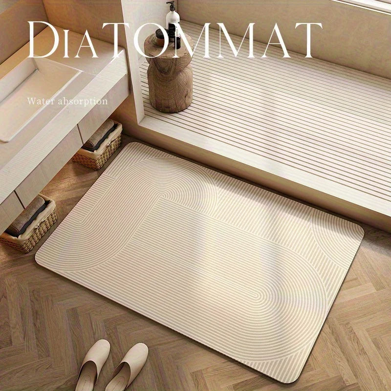 Diatomite bath mat non-slip bathroom floor