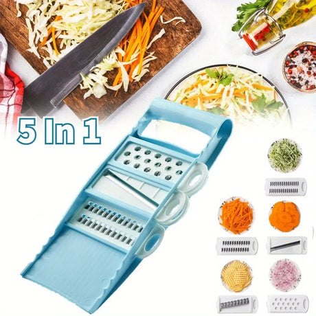 Vegetable chopper slicing vegetables in kitchen