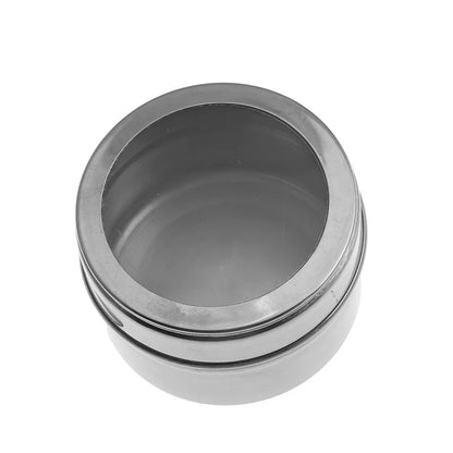 Magnetic spice jar set stainless steel