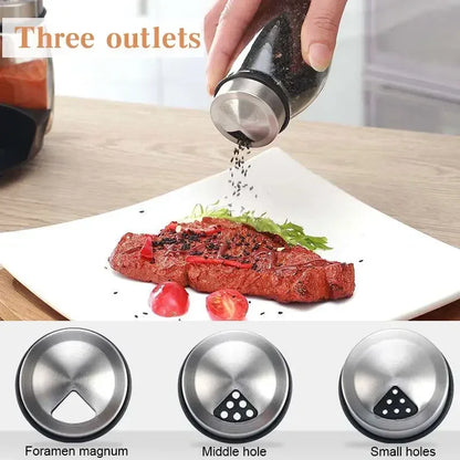 Glass spice jar set with rotating rack