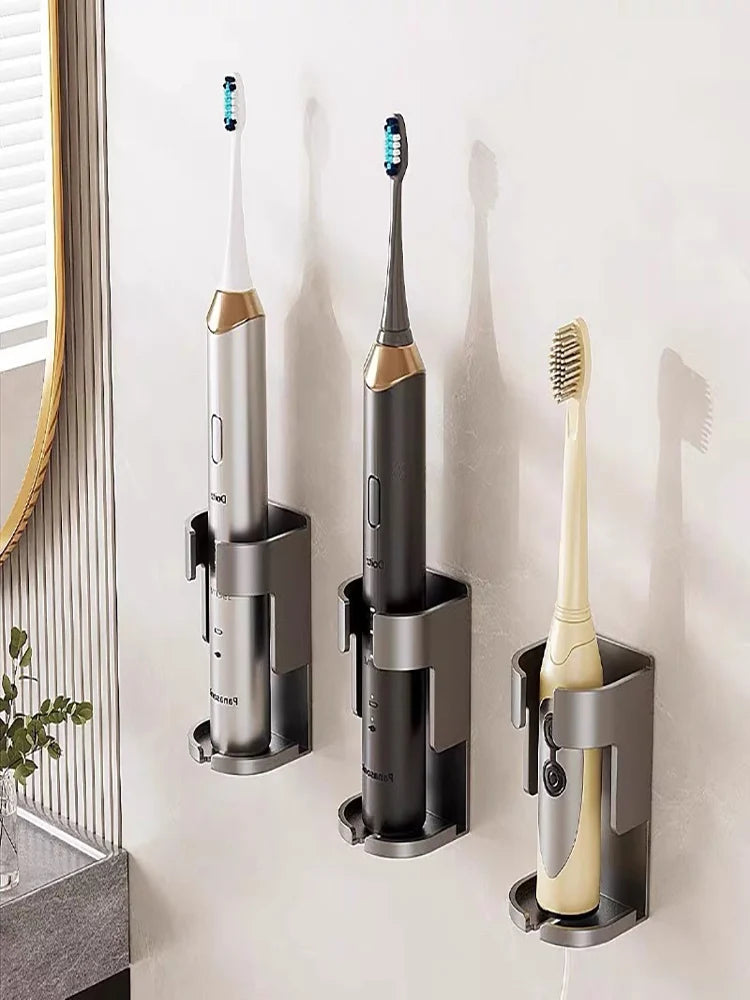 Metal wall-mounted toothbrush holder storage
