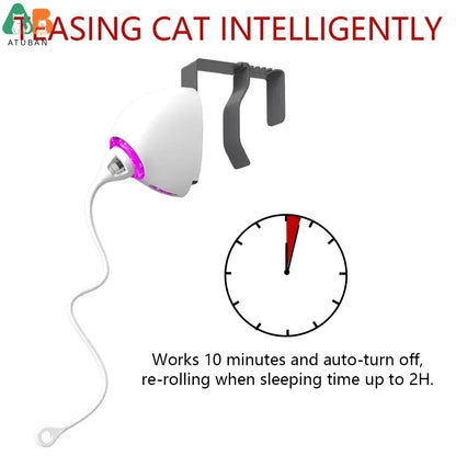 Automatic Electric Cat Rope Toy Interactive Hanging String Teaser for Cats & Kittens