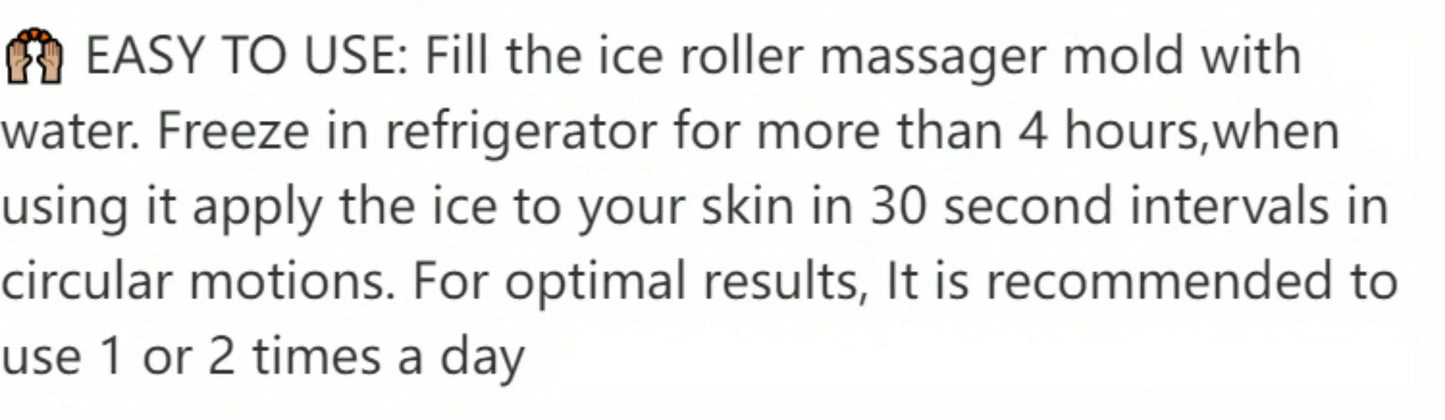 Ice Facial Roller & Ice Globe Face Massager – Lifting, Contouring & Skin Cooling Beauty Tool
