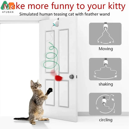 Automatic Electric Cat Rope Toy Interactive Hanging String Teaser for Cats & Kittens