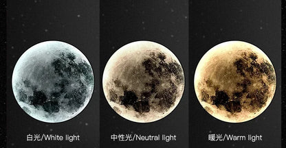 Modern Round Moon Wall Lamp Nordic LED Planet Sconce for Bedroom