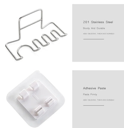 Wall-mounted toothbrush holder stainless steel