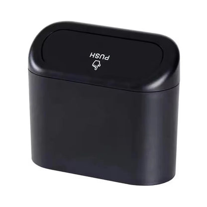 Mini car trash can hanging behind seat