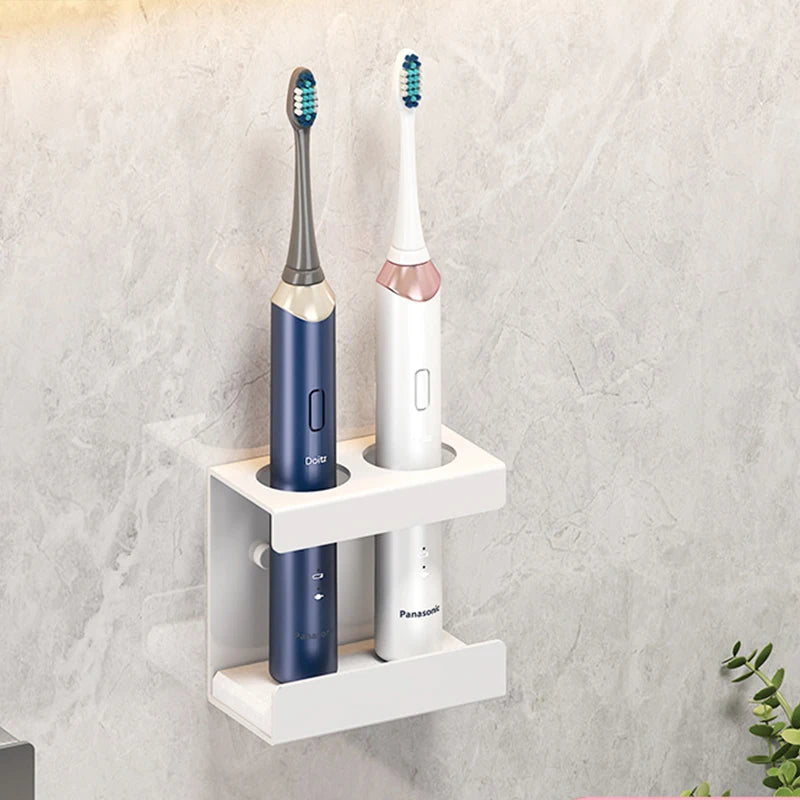 Wall-mounted toothbrush holder for electric toothbrushes