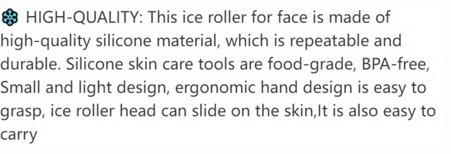Ice Facial Roller & Ice Globe Face Massager – Lifting, Contouring & Skin Cooling Beauty Tool
